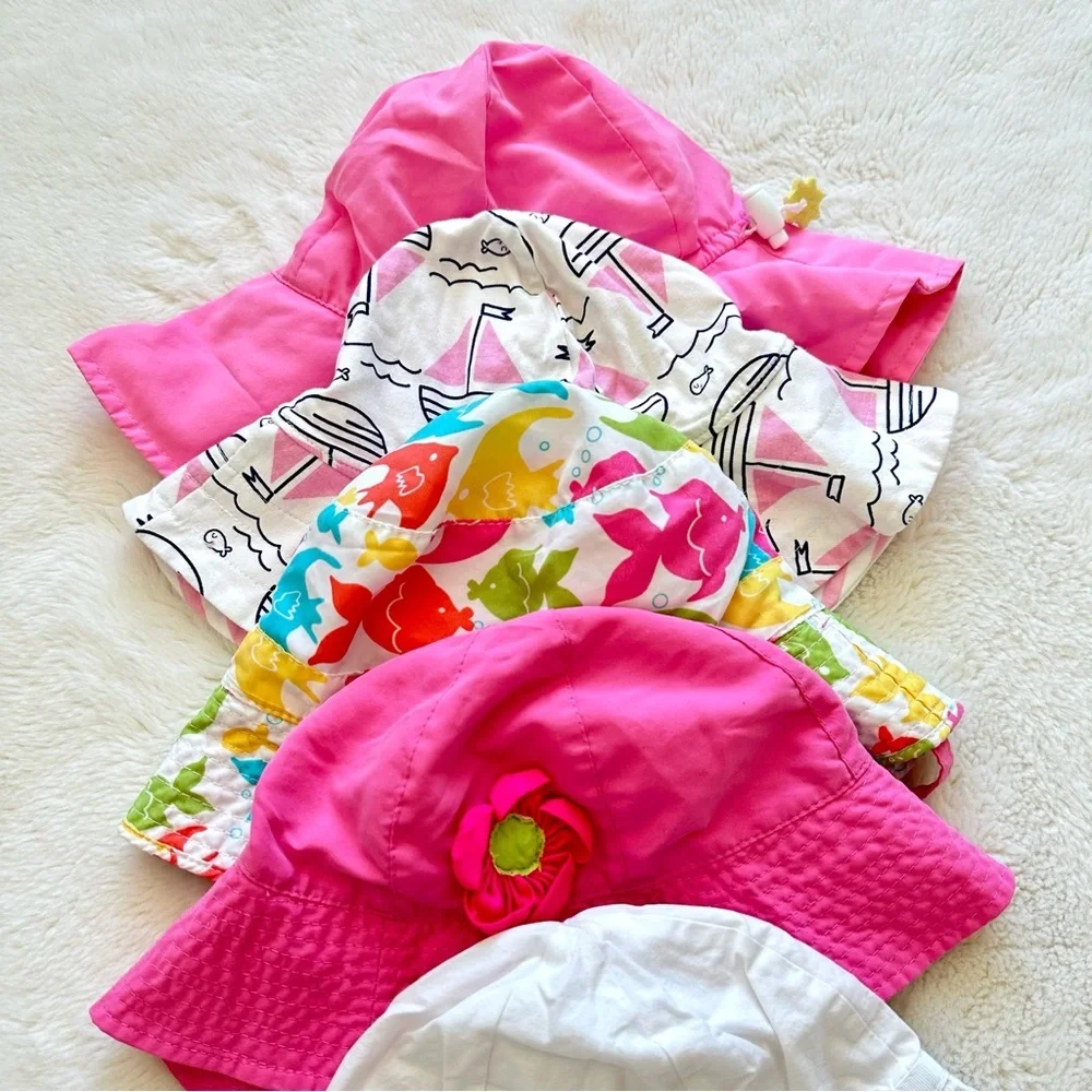 Bundle of girls beach hats size 2-5 years